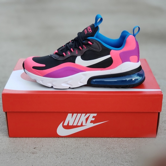 Nike Air Max 270 React White Black Women's Shoes - Picture 3 of 10